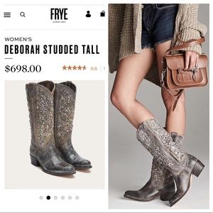 frye deborah studded tall